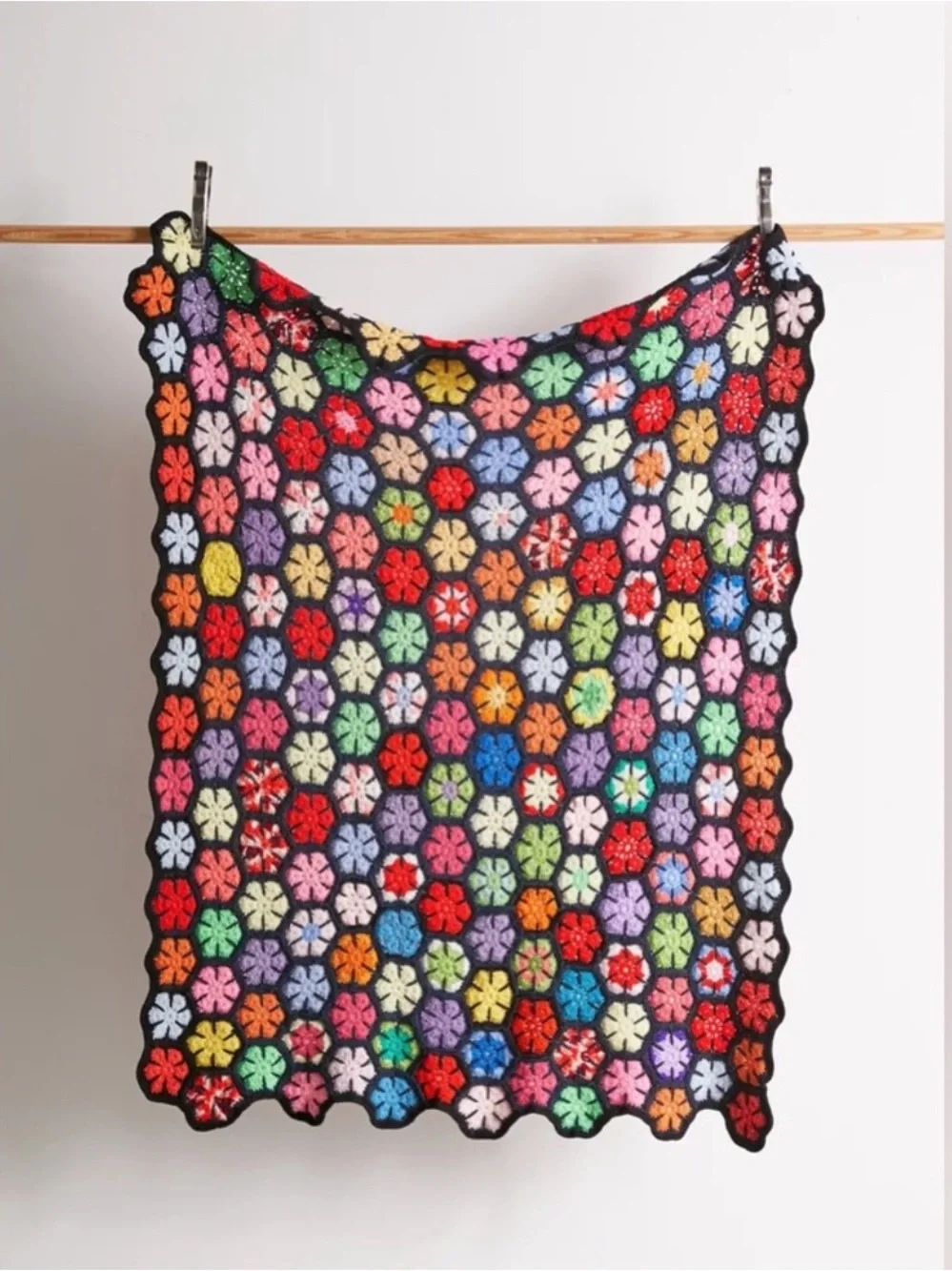 Urban Renewal One-Of-A-Kind Crochet Throw Blanket